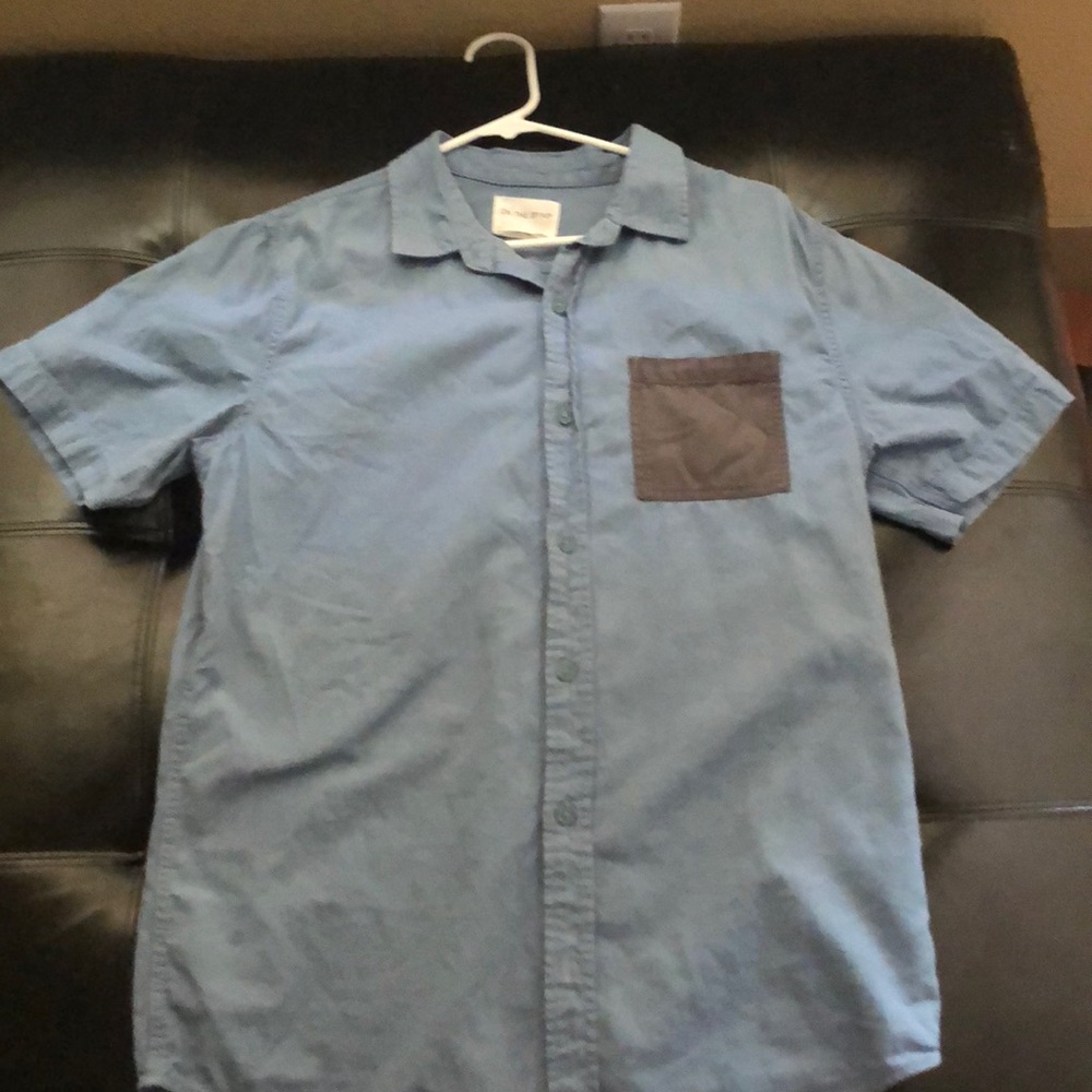 Blue casual button down